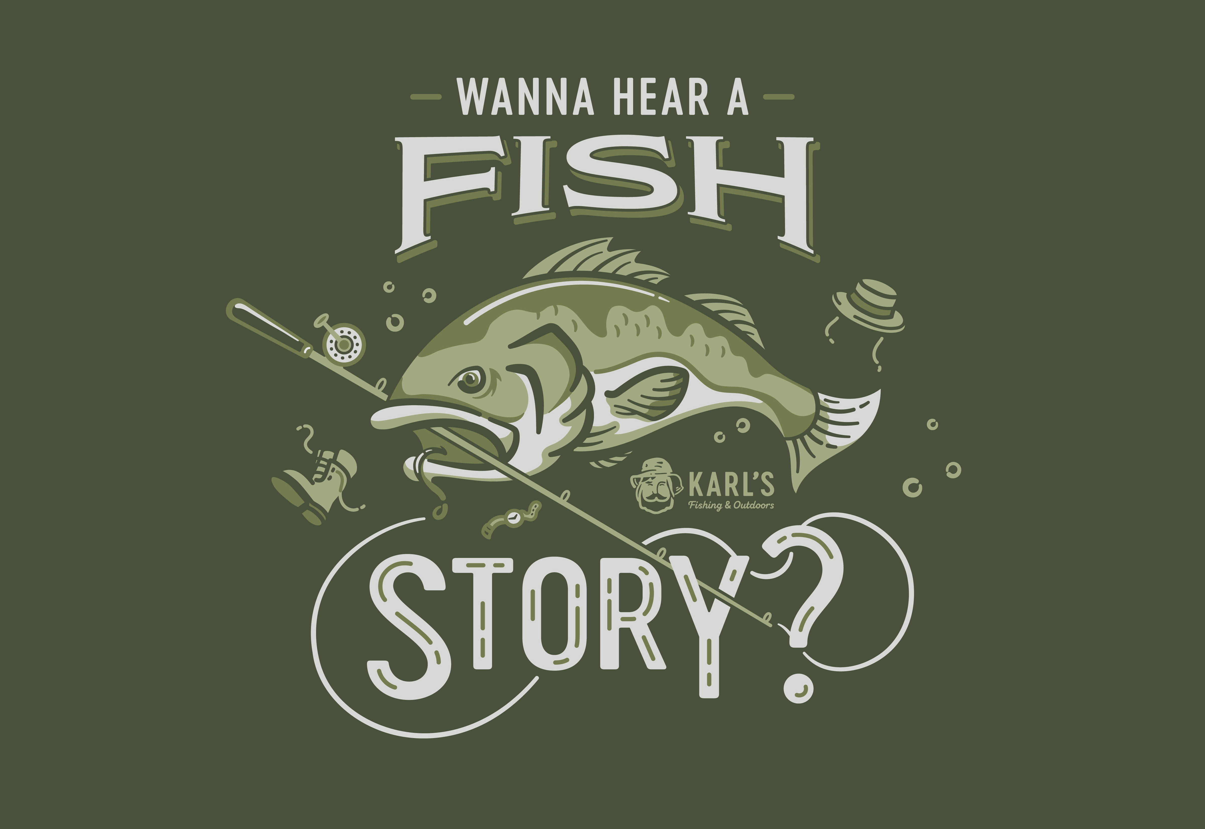 Big Fish Story Badge by James Pruitt on Dribbble