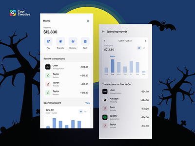 Mobile Banking - Mobile App UI Concept banking capi creative design financial mobile mobile app mobileapp money reports ui