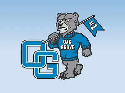 Grover Grizzly Logo athletics badge bear design grizzly illustration illustrator logo procreate sports sports logo typography vintage