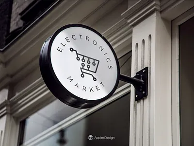 Electronic Market :: logo concept on sale branding design electronic graphic design illustration logo logos market marketplace shop shopping cart typography vector