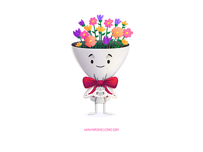 Bouquet bouquet caricatura cartoon character children cute flores flowers illustration kids mascot mexico personaje ramo