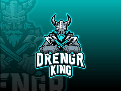 DRENGR KING MASCOT LOGO 3d animation branding creative design graphic design logo mascot motion graphics ui