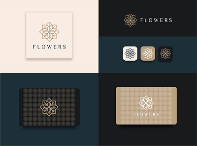 Flowers Logo beauty black brand identity branding elegant fashion flower gold icon leaf logo logoinspiration logotype luxury nature salon visual identity
