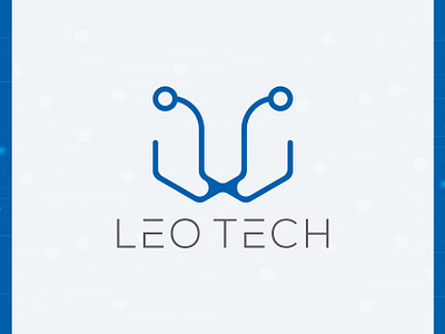 Leo Tech Logo Design brand brandidentity branding creativelogo design electronic graphic design graphicdesigner illustration lion logo logos minimalist modern tech technology vector