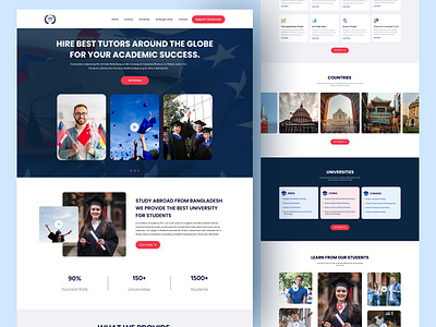 Education Landing page app awesome landing page cool design design e learning education education website landing page learning online modern online course online tutoring study study website teaching ui university user interface ux