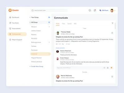 An Dashboard Exploration for Communication Module communicate communication community dashboard ui web application webapp