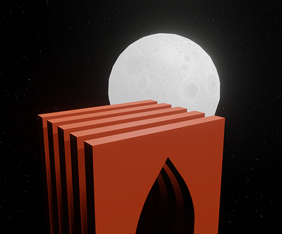 Five pillars 3D model 3d blender design graphic design