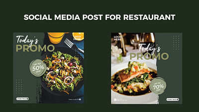 "Restaurant Post Design" adobe illustrator animation creative design graphic design motion graphics social social media post