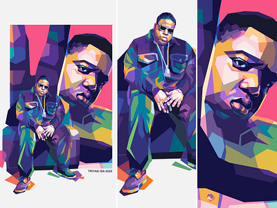 Notorious B.I.G. - Portrait illustration big biggie colorful design fanart hiphop illustration music popart portrait portraitillustration poster rapper streetart unique vector