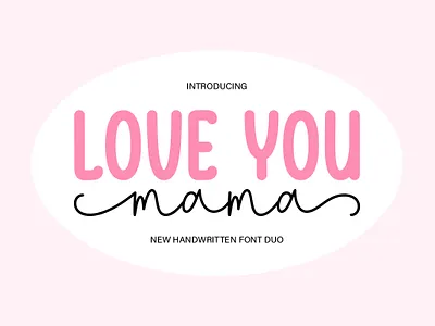 Love You Mama crafting font cute font handwritten monoline new font script script font