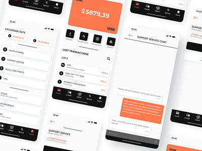 Bank application | redesign application banking chat design credit card app dailyui dailyui013 dailyuichallange figma finance application juicy design messenger design mobile app ui ui design uiux wallet app website design