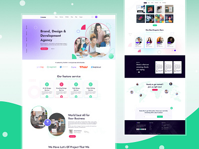 Design Agency Website Template agency business corporate agency creative agency digital agency figma minimal multipurpose portfolio portfolio agency professional startup