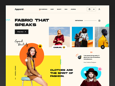 Clothing Store Website apparel brand beauty best design 2022 cap cart clothing designer clothing ecommerce ecommerce store fashion fashion brand glamour homepage landing page online shoping shopify store web design website design women
