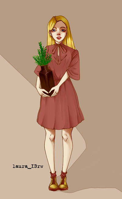 OC girl 2d art artdigital artillustration character design digital illustration