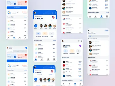 Luna is a finance management application android app appdesign branding design finance finances graphic design investing ios logo management ui uidesign uiux ux vector