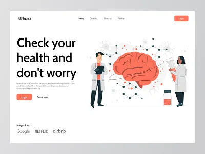 Doctor Web Home Page app batix clean clinic design doctor health healthcare home page hospital medical minimal patient ui ui ux web web design web page web site