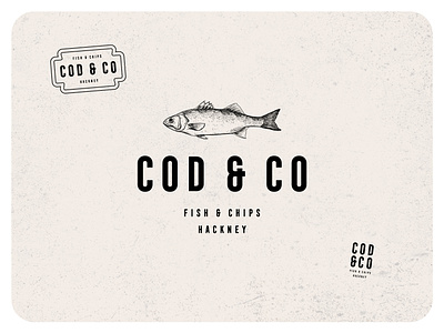 Branding for Cod & Co 🐟 Fish and Chips 🍟 branding chips emblem fast food fish food hackney logo london monogram restaurant sea sea food