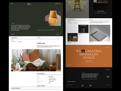 Proto™ - Interior Design Website chair concept design designer interior minimalist modern portfolio product ui ux web design website