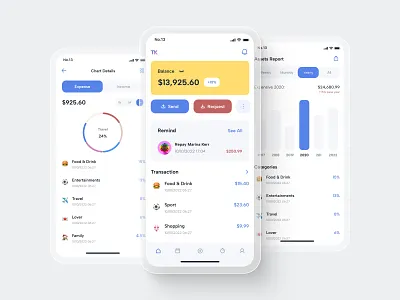 Finance Mobile App app chart design finance kit mobile reactnative template tramkam ui