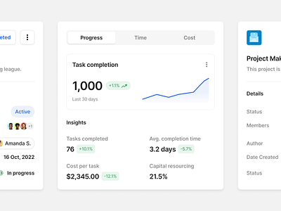 Task Details Block app cards clean design figma graph interface minimal product product design saas settings ui ui design ui kit ux ux design ux kit web web app