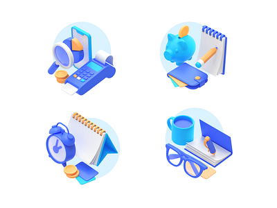 3D Icons For a Financial Company 3d 3d icons 3d icons for web delivery icons delivery service digital art finance finance icons financial financial icons icons icons for web illustration illustration art illustration for web