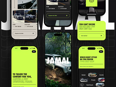 A car-buying experience (design + prototype + MVP) after effects animation app branding buy car design explore logo ui ux