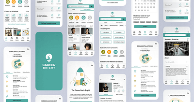 "Career Bright" - a Career Education & Connection Mobile App :) app design