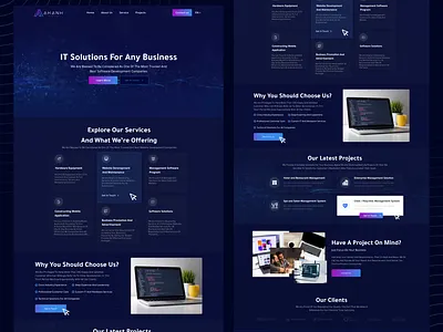AKANH INFOTECH landing Page 🤖 ai branding landing page tech ui user interface ux web design