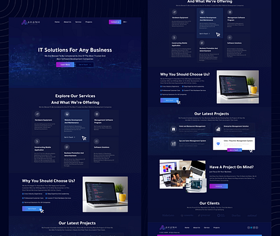 AKANH INFOTECH landing Page 🤖 ai branding landing page tech ui user interface ux web design