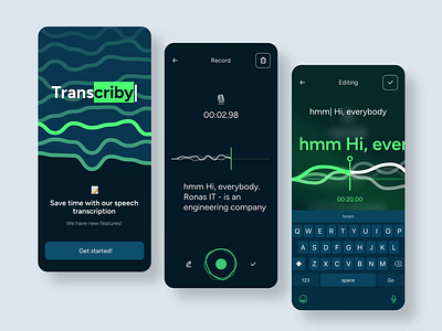 Voice Recognition App android app app design application ios iphone mobile mobile app design mobile ui ui uiux user interface ux