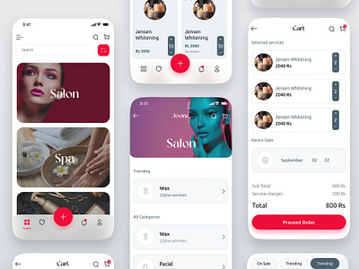 Beauty Saloon & Spa App UX/UI Design app app design art direction b2b website beauty beauty saloon booking brand identity branding design girls logo mack up spa ui uxui visual design