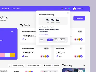 Casama | Vote bazen agency bitcoin blockchain crypto crypto app crypto desktop app crypto mobile app crypto ui crypto wallet cryptocurrency dashboard defi ethereum finance fintech mobile dashboard saas ui ux web3