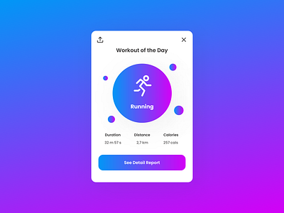 Daily UI | Day #062-Workout of the Day 062 daily ui daily ui 062 dailyui dailyui 062 graphic design health mobile mobile app mobile application run running ui workout workout app workout appication workout of the day workout result workout tracker workout training