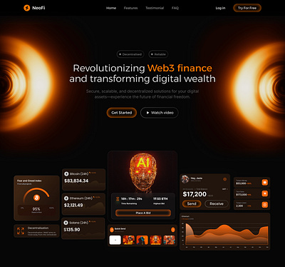 Crypto Investments - Landing Page crypto landing page cryptoinvestmentssite cryptoinvestmentui cryptouiux cryptowebsite design crypto dribbbleshot finance app finance site fintechdesign graphic design investment landing page investmentplatform landing page minimaldesign modernui ui ux webdesign websitedesign