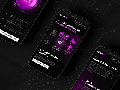 Datai — Behance Case for Web3 AI ai ai design blockchain blockchain ai blockchain design case study creative design crypto design dark dark mode datai experience design interactive web3 web3 design