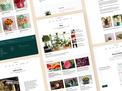 Ribbon Flowers Subpages blog branding clean contact design flowers landingpage logo ribbon subpage ui ux web website