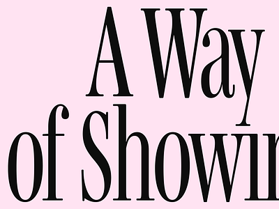 A Way of Showing • Exhibition poster booklet editorial exhibition graphic design photography poster sculpture typography