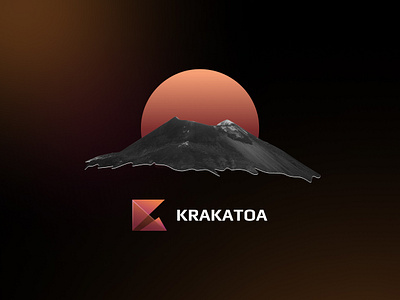 🌋 Krakatoa - Logo branding gradient graphic design icon logo logodesign logotype minimalist symbol typography volcano