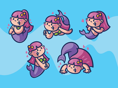 Cute Mermaid illustration princess
