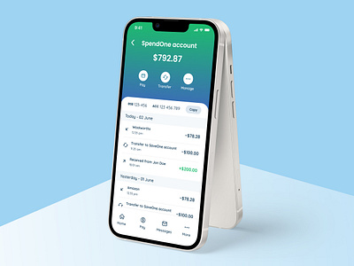 SocietyOne App - Account Screen app banking design fintech ui