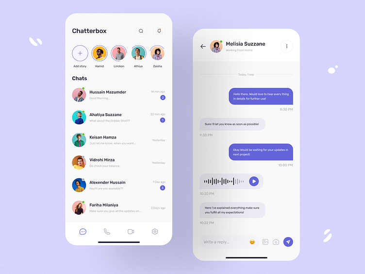 Message App by App Ninja for UIHUT - UI UX Design Agency on Dribbble