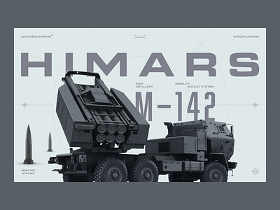 Himars M142 clean concept promo ui website