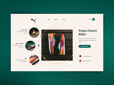 Puma Hero Header concept Design branding design graphic design product design ui ux web design