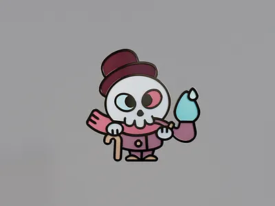 Skeleton Pin 3d berg c4d character design halloween illustration pin redshift