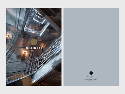 Nolinski Paris / Dossier de presse brochure design graphic design hotel indesign luxe press kit restaurant