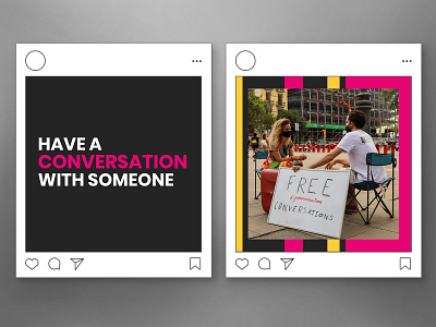 The Free Conversations Movement | Social Media posts activism community connect conversation feed layout free conversations free conversations movement humanity instagram instagram design instagram post ngo nonprofit social impact social media social media design social media graphics social media post support volunteer