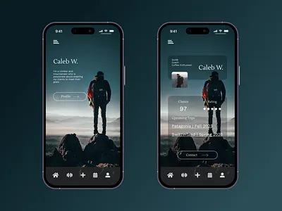 Crux Coach--User Profile app daily ui design ios mobile profile ui user profile ux