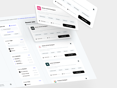 YODA - Job Board Application card design career component design system employment hiring hiring platform job job app job board job finder job listing job management job seeker product design recruitment ui kit wep app