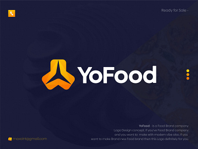 YoFood- Food Brand Logo Design - unused branding clean design fastfood logo food company logo food logo gradient logo icon identity logo logo mark minimalist logo modern logo monogram retaurant logo startup symbol vector