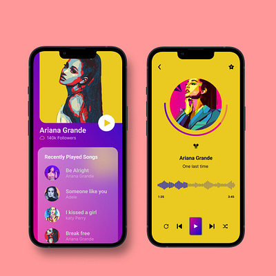 Music application branding design figma graphic design illustration logo ui uiux ux vector
